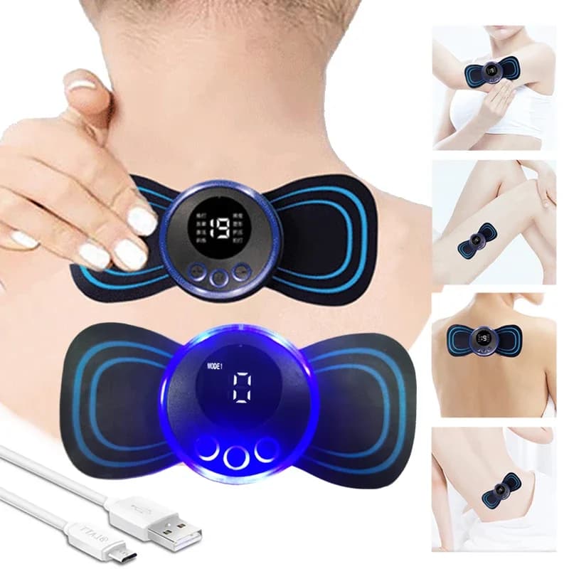 Neck Rechargeable Massager Electric Neck Massage EMS Cervical Vertebra Massage Patch for Muscle Pain Relief,Support Dropshipping